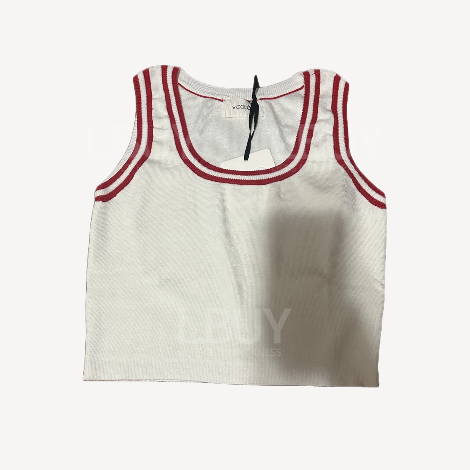Vicolo 白色併紅邊背心
