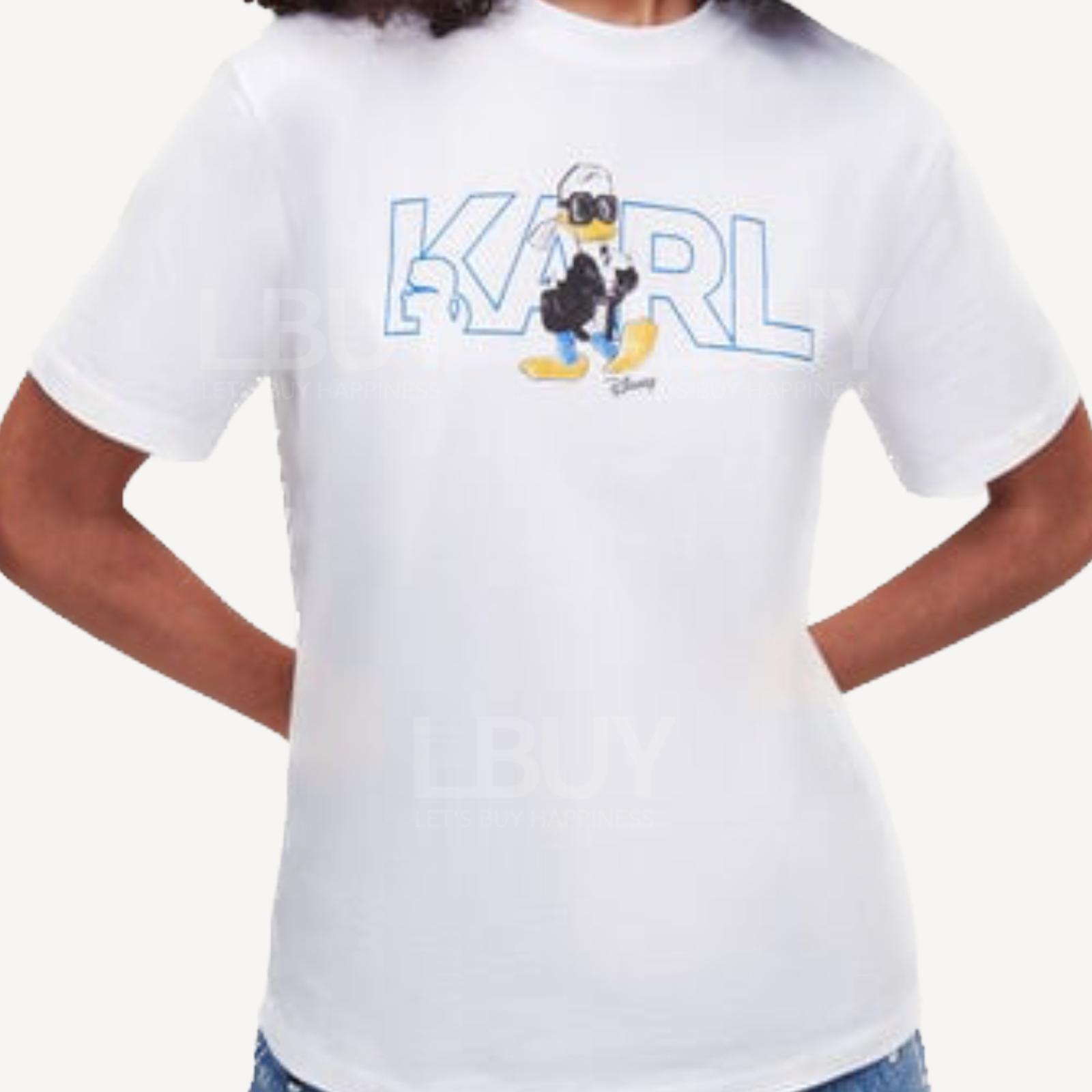 DISNEY X KARL LAGERFELD LOGO T-SHIRT短袖白色