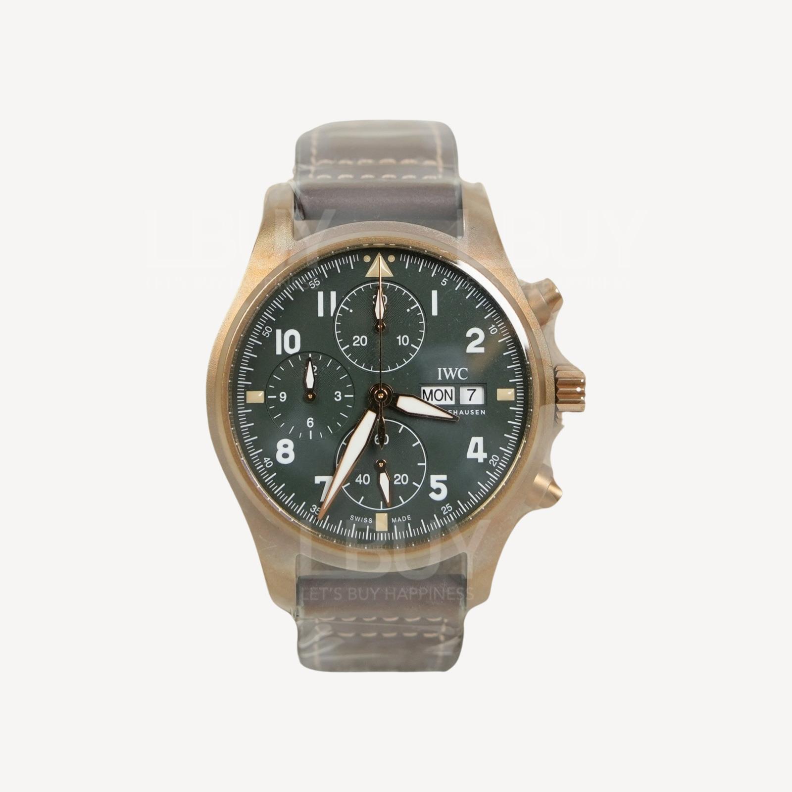 IWC 喷火战机飞行员计时腕表 绿色表盘青铜表壳 IW387902