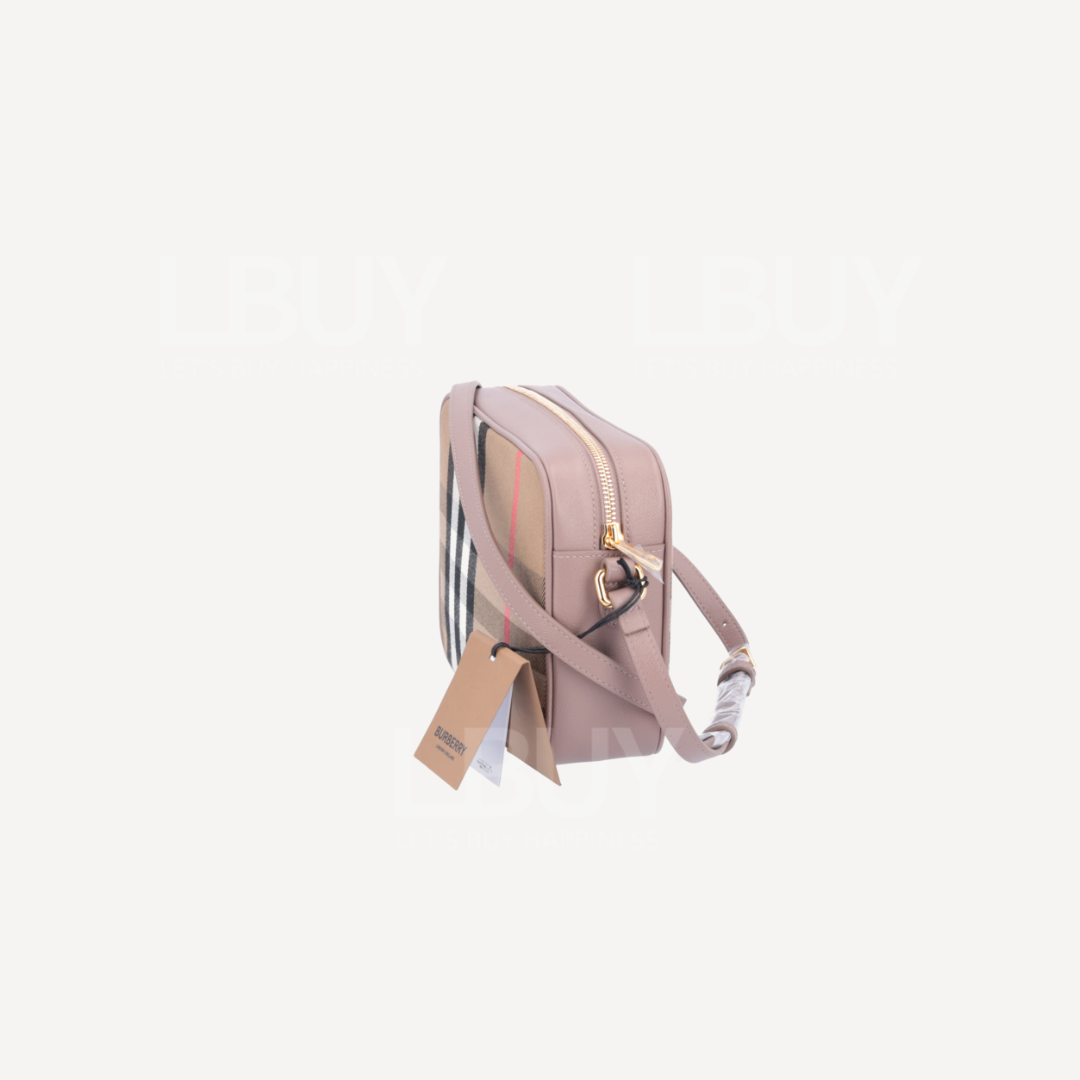 Burberry-Burberry Classic Check Zipper Camera Bag Crossbody Bag