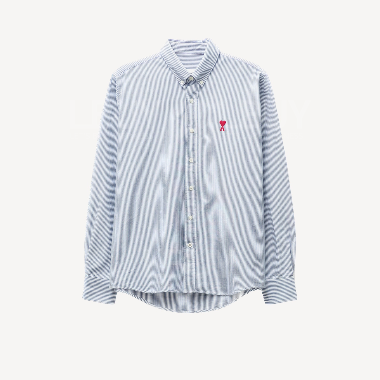 Ami 藍色條紋併紅心裇衫