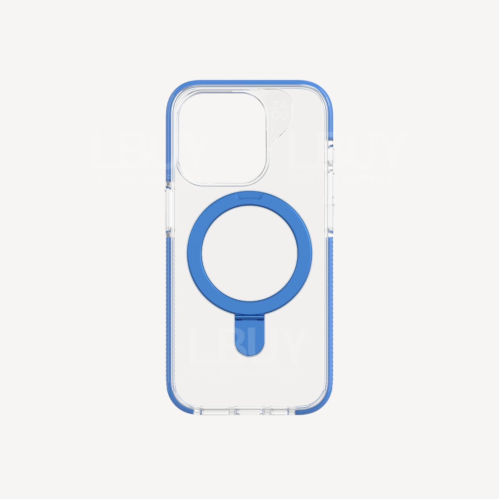 iPhone 15 Pro 防撞抗菌机殻带支架Santa Cruz Snap(MagSafe)透明蓝边