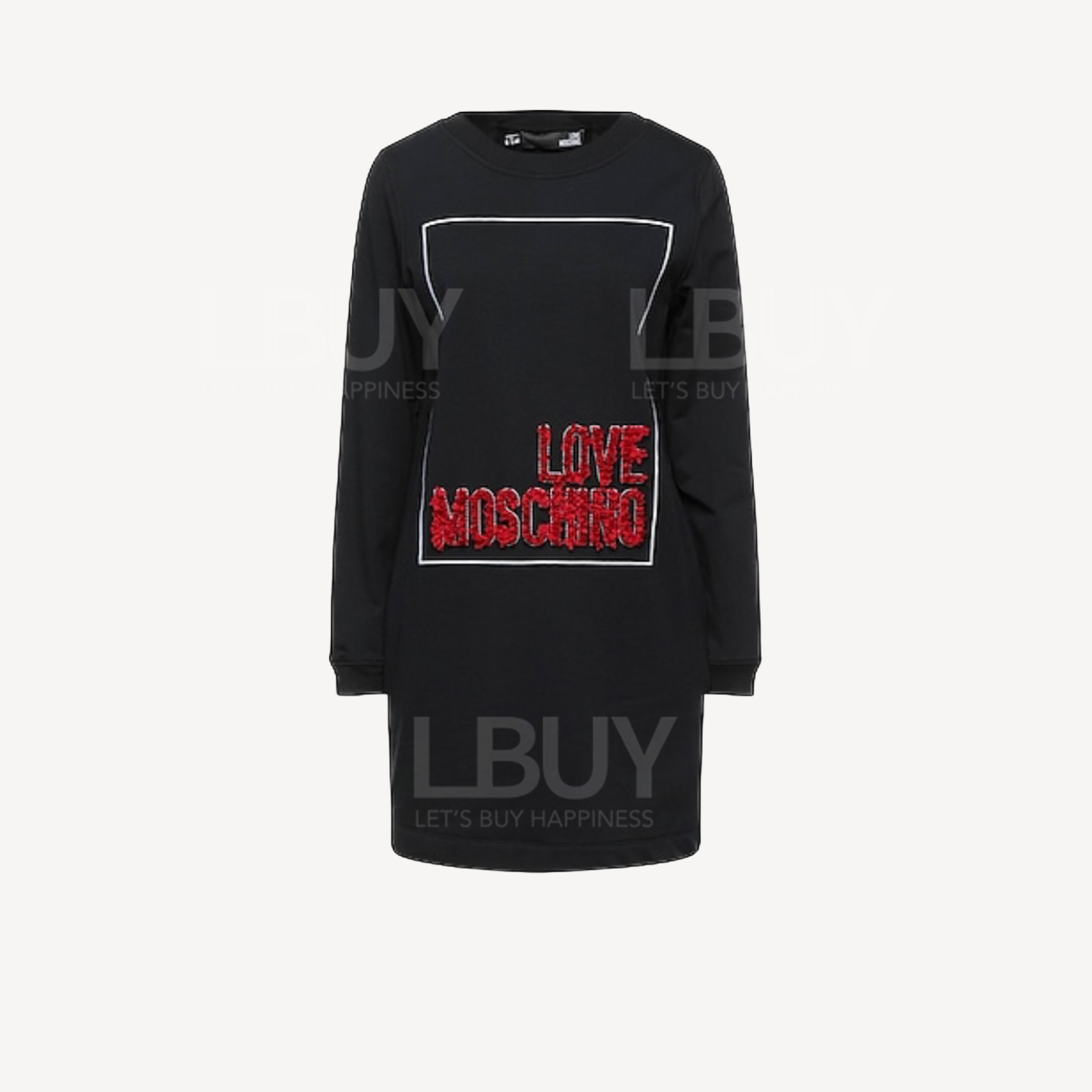 Love Moschino 紅色Logo字長袖衞衣