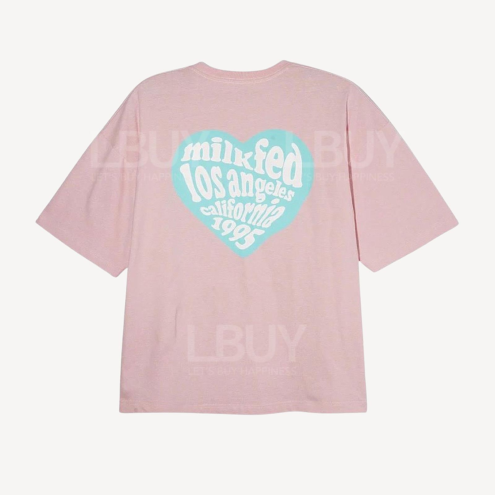 MILKFED HEART LOGO WIDE S/S TEE