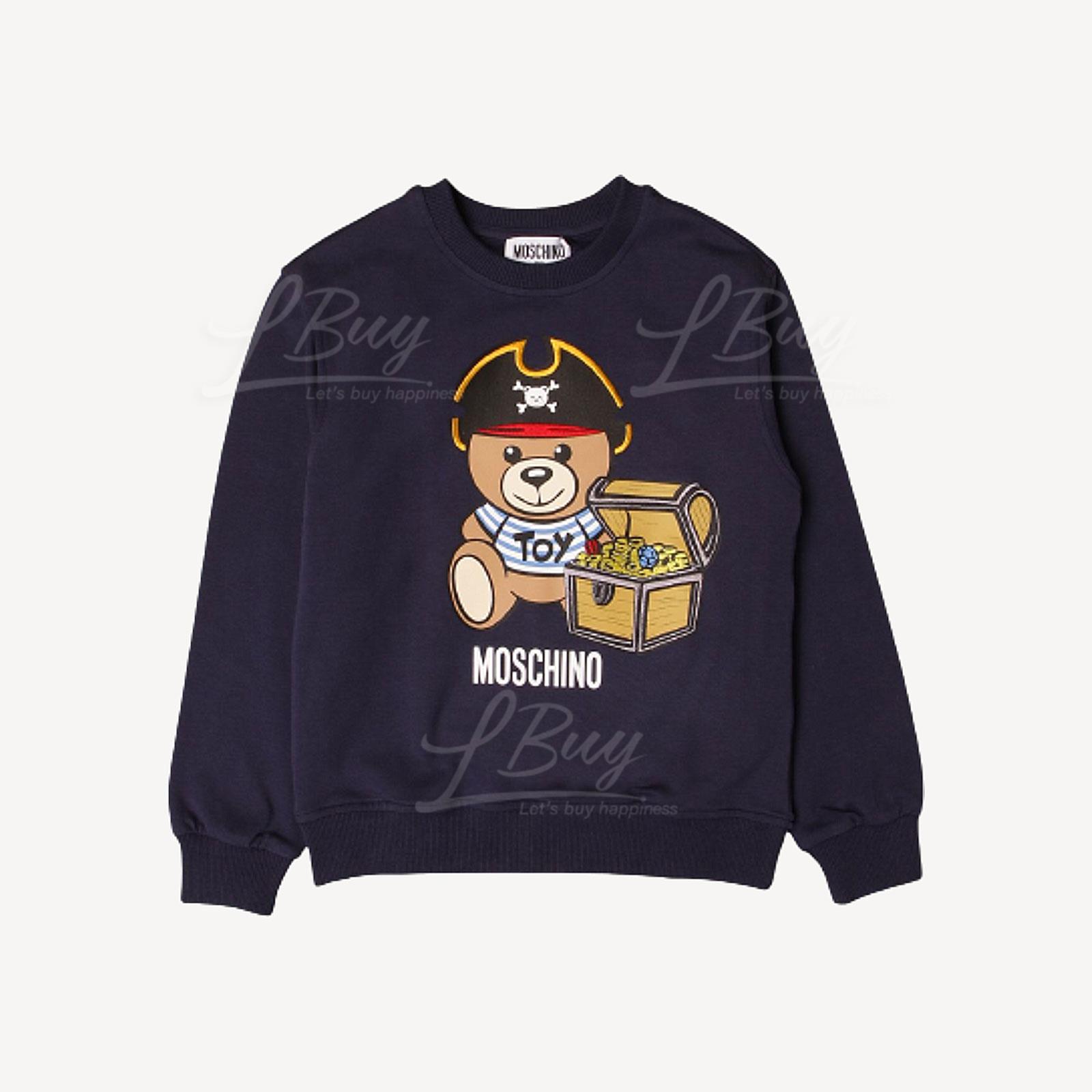 Moschino Kids Pirate Teddy Bear Long Sleeve Sweatshirt Blue