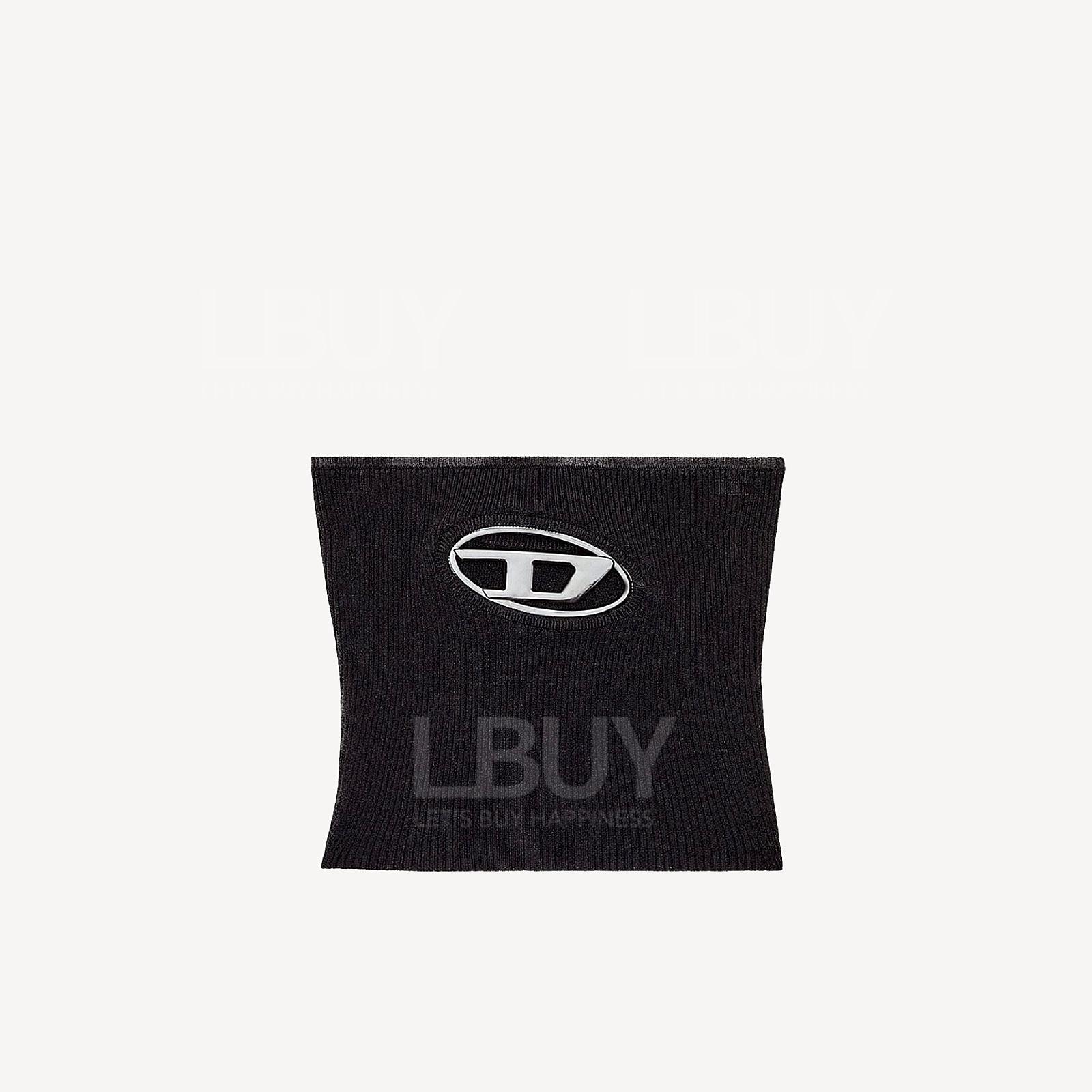 Diesel logo 金屬牌羅紋針織短版上衣