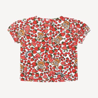 Moschino Kids 童裝草莓印花T恤