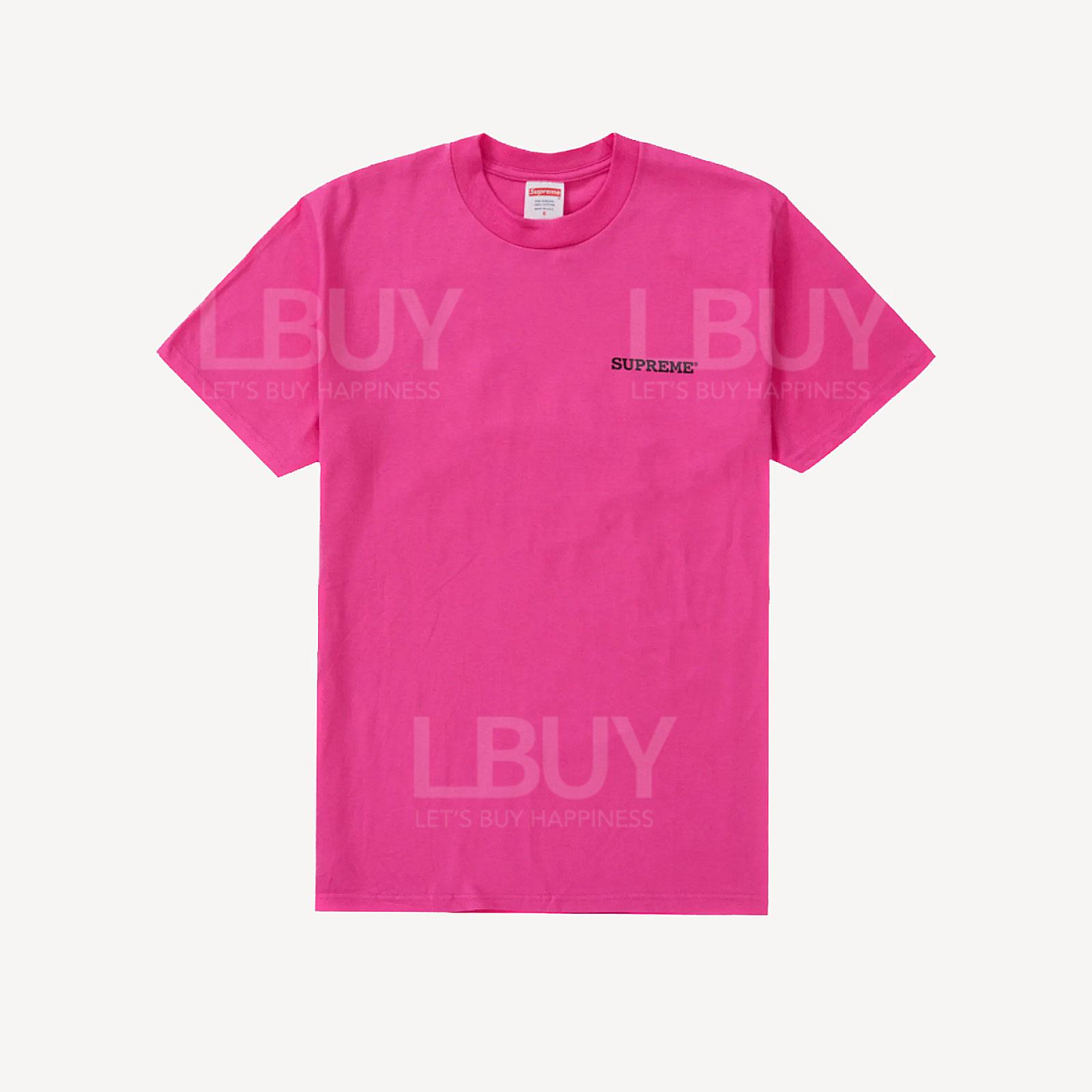 Supreme Tee 桃红tee