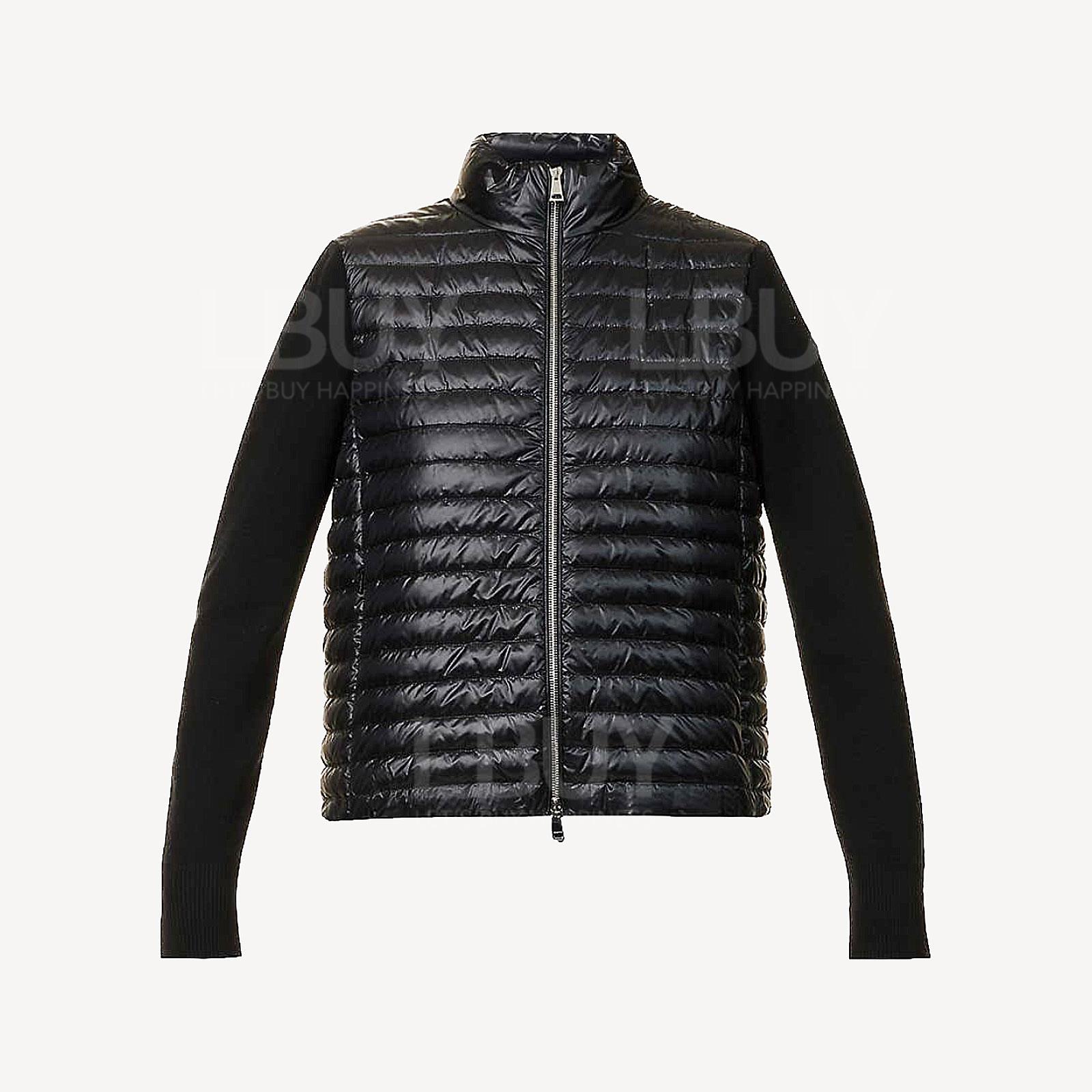 Moncler 女裝黑色橫紋羽絨