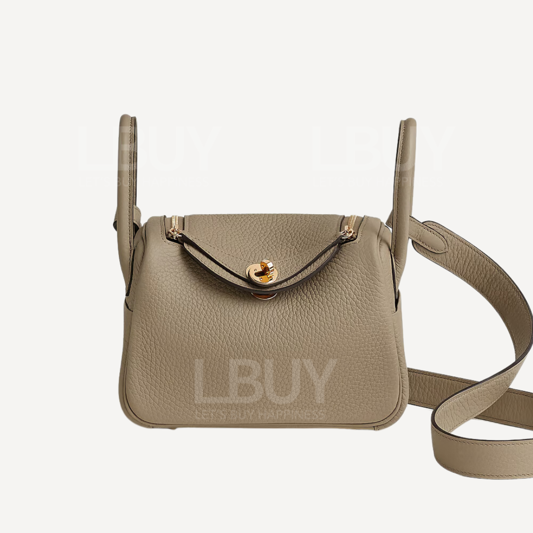 Hermes Lindy Mini II Bag 8Q Beige Marfa ghw