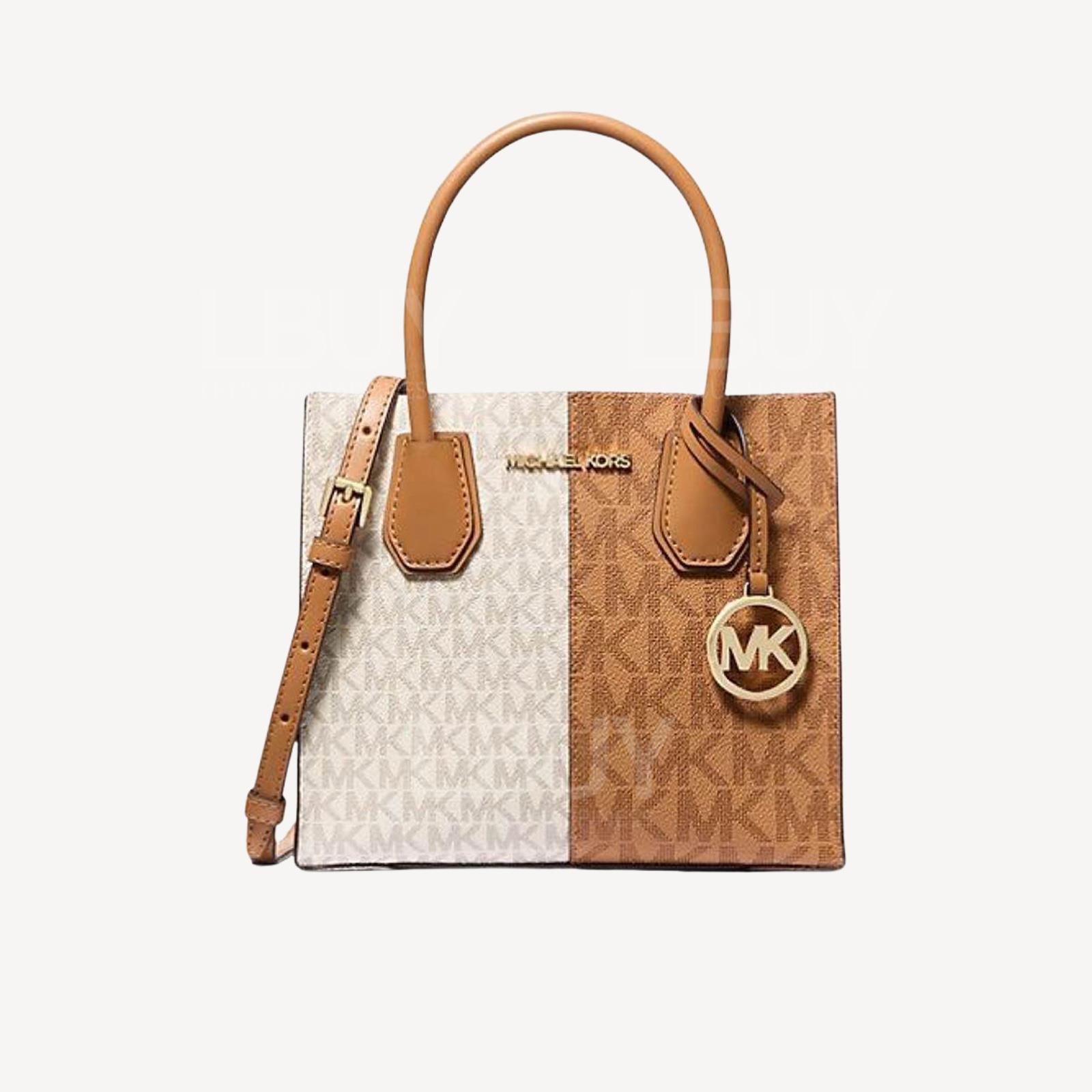 Michael Kors Mercer Medium Two-Tone Logo Crossbody Bag