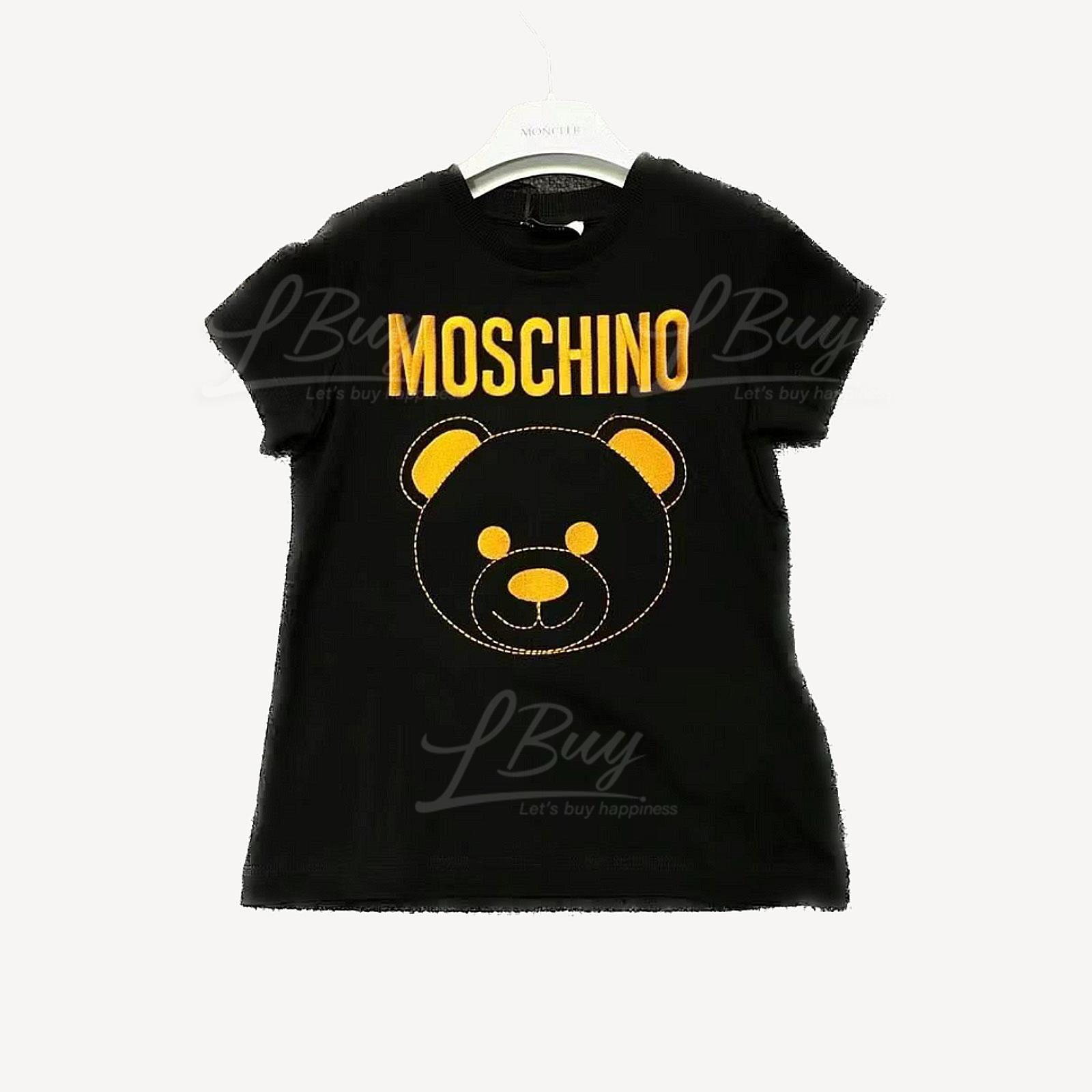 Moschino 黑色刺繡logo熊仔頭