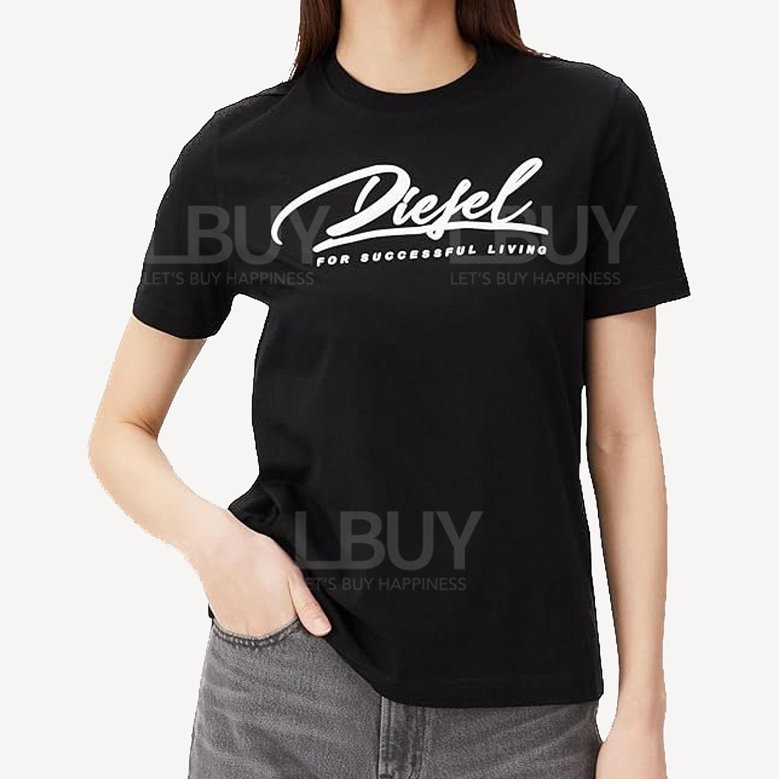 DIESEL LADIES Shorts Tee T-Shirt BLACK