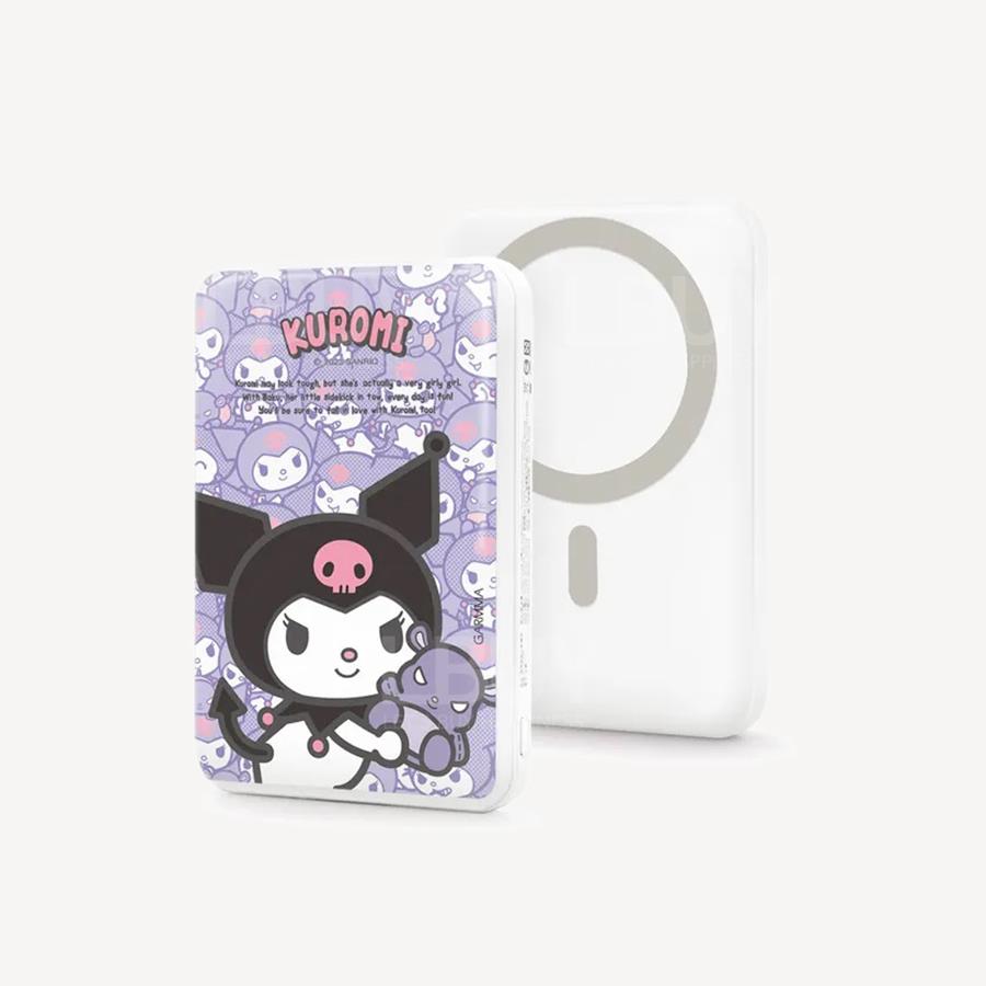 Sanrio 10000 mAh 磁吸無線行動電源 - Kuromi 酷炫好夥伴 永橙 Garmma