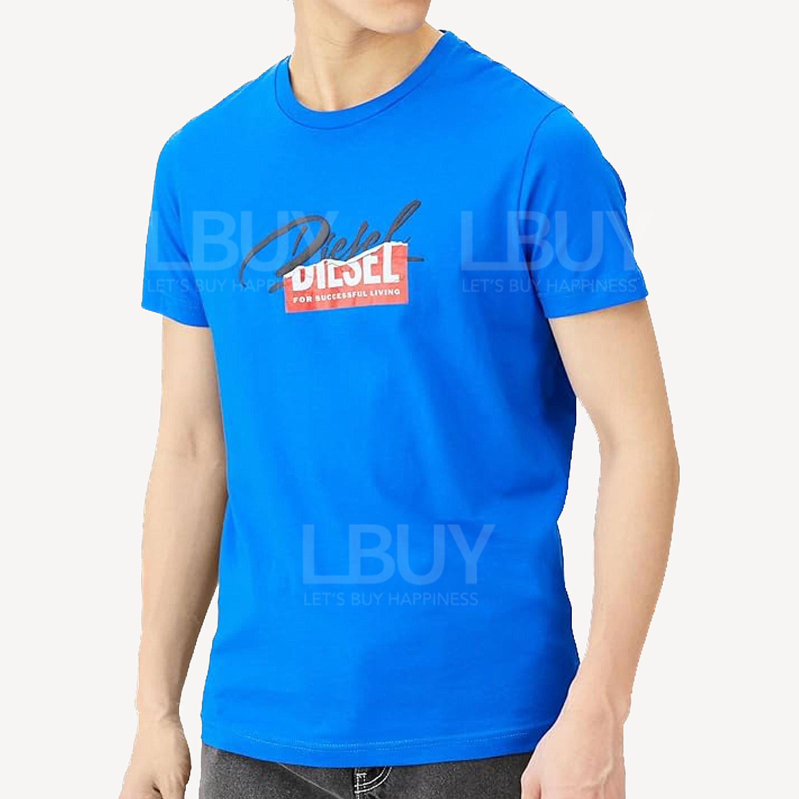 DIESEL MEN 藍色短袖T恤