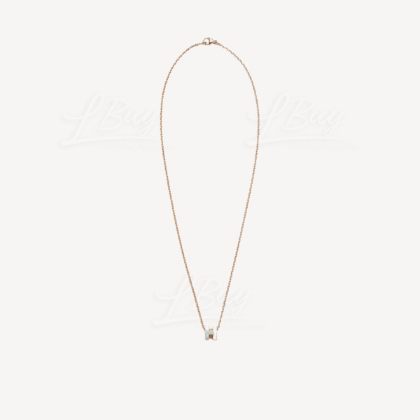 【Vert Peppermint /Rose Gold】HERMES ペンダント Mini Pop H HERMES Mini Pop H Vert Peppermint Rose Gold HW necklace