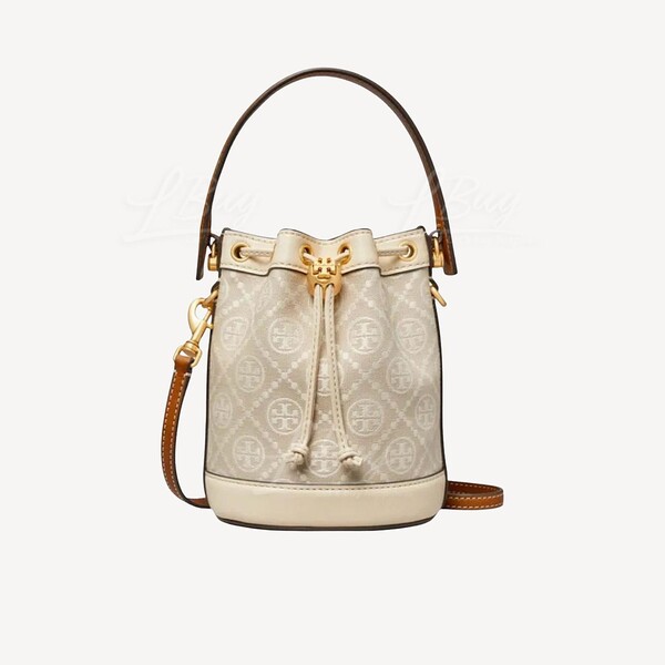 [ToryBurch] Tea Monogram Micro Bucket Bag【残りわずか】 Mini T Monogram Bucket Bag: Women's Handbags | Crossbody