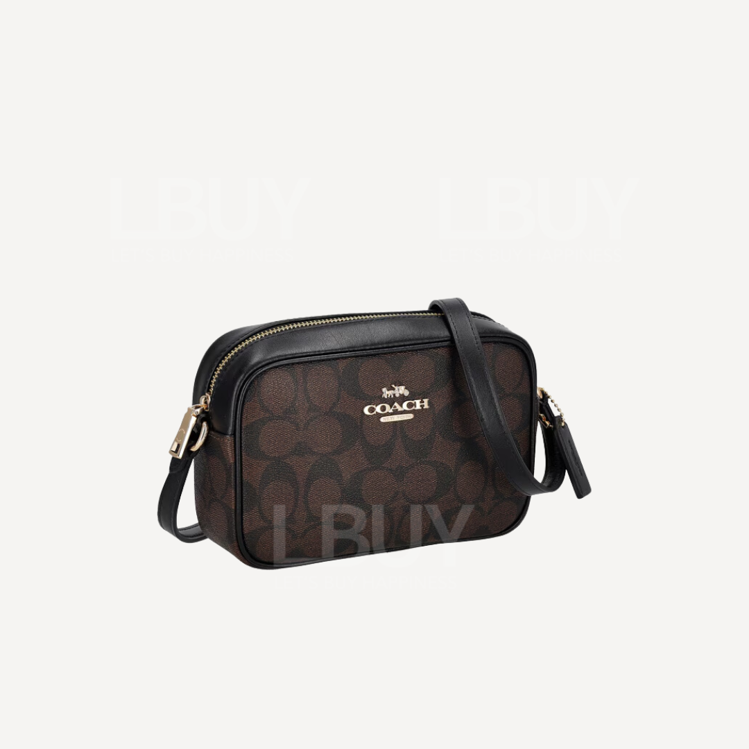 Coach 迷你 Jamie 棕黑色相機包  CQ874IMAA8