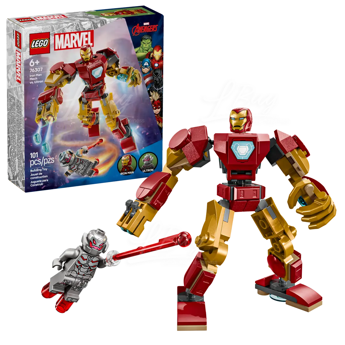 LEGO 76307 Marvel 漫威 铁甲奇侠机甲大战奥创 6+