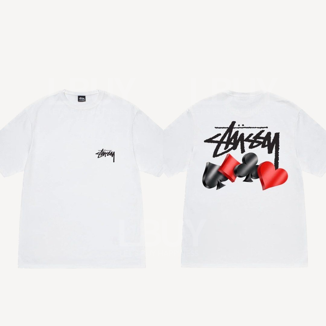 Stussy 啤牌短袖T恤 白色