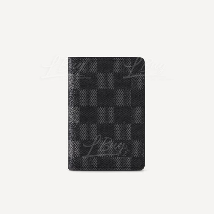 LV Checkered Black Pocket Organizer