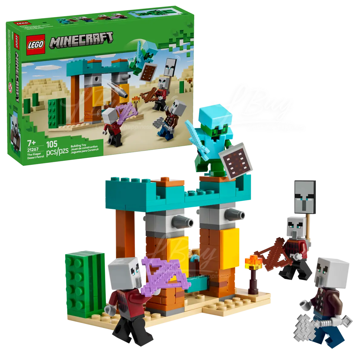 LEGO 21267 Minecraft The Illager Desert Patrol 7+