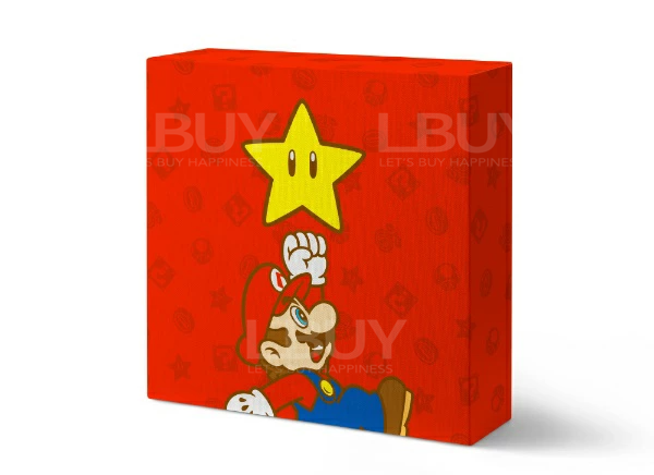 Super Mario Lighting Canvas Art × Gift box (Super Star)