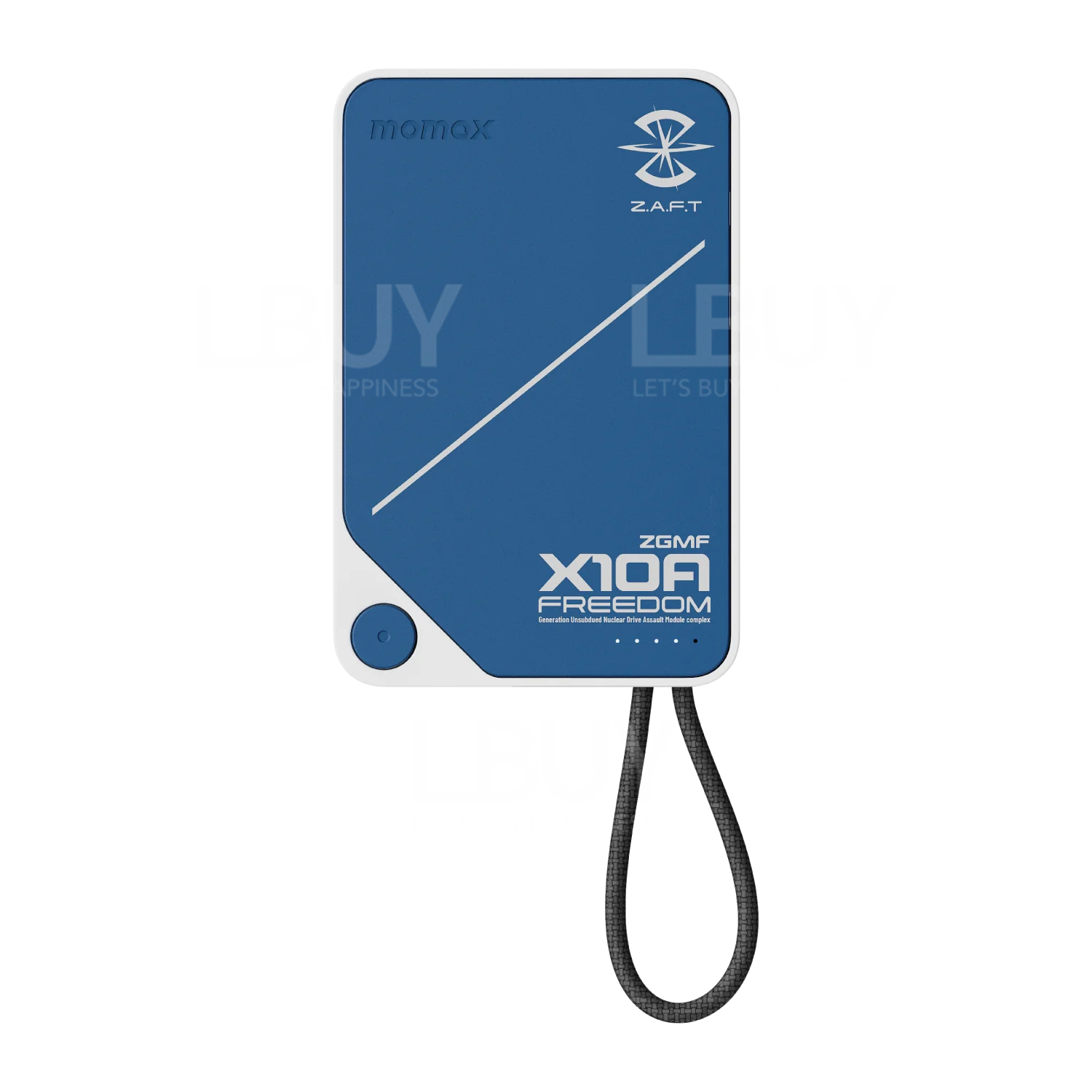 Momax 1-Power X 10000mAh Battery Pack with Built-in USB-C Cable (Freedom-White) IP152GDW