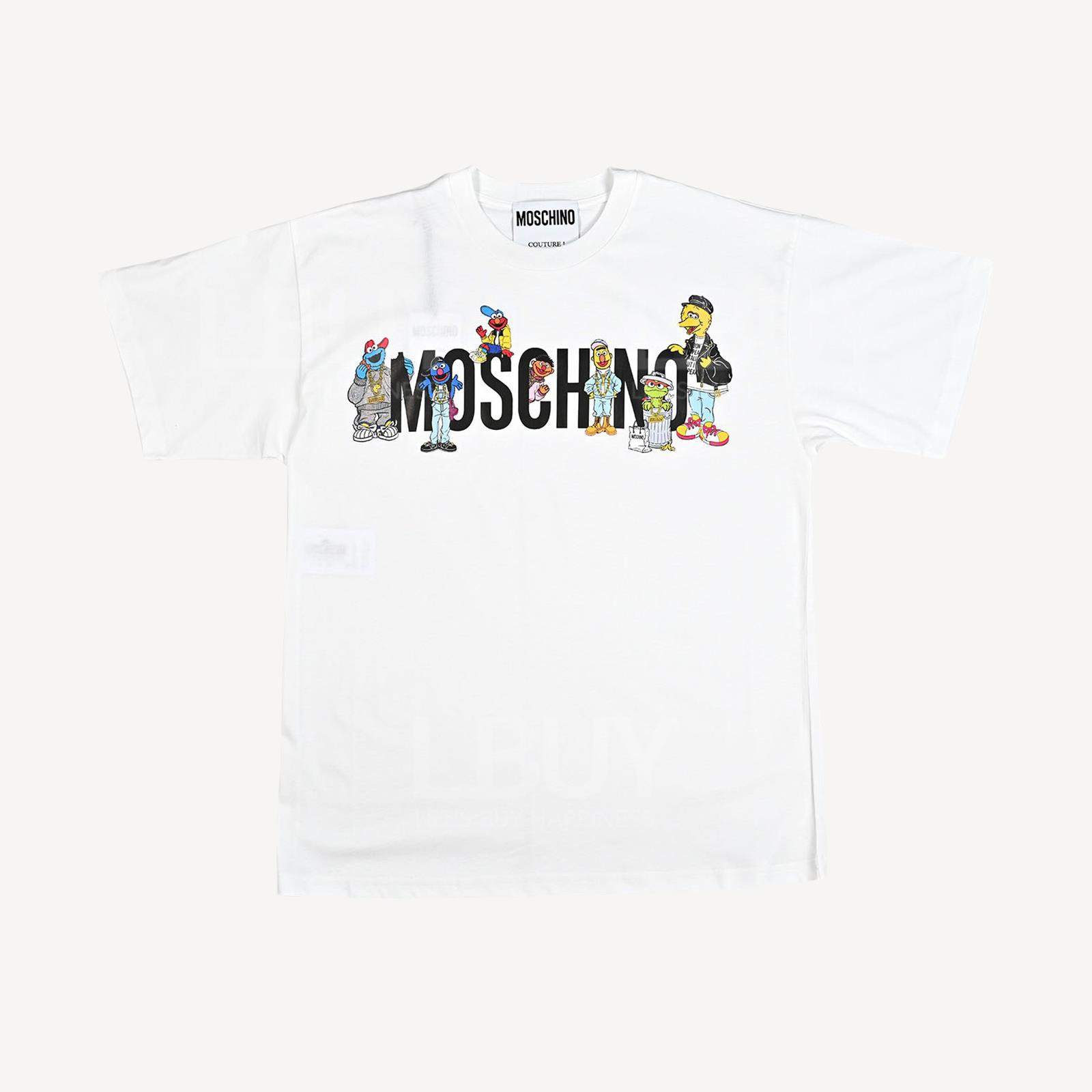 Moschino Couture X 芝麻街 聯乘系列 短袖T恤 白色