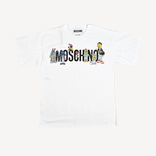 Moschino Couture Sesame Street Crossover Short Sleeve T-Shirt White