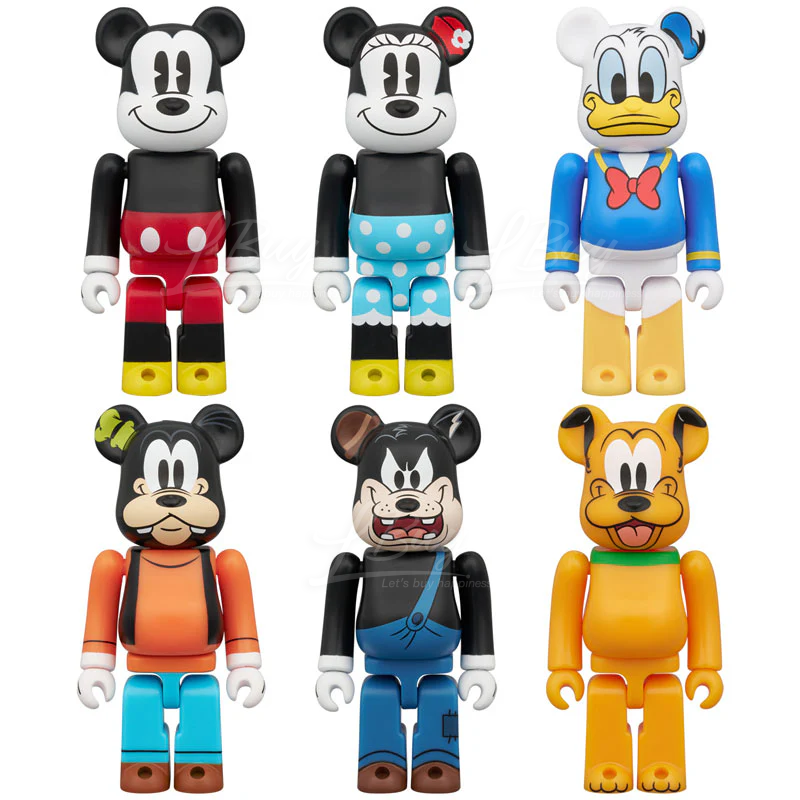 BE@RBRICK 100% CHASE MICKEY MOUSE & FRIENDS 盲盒 (全盒12件，隨機一款)