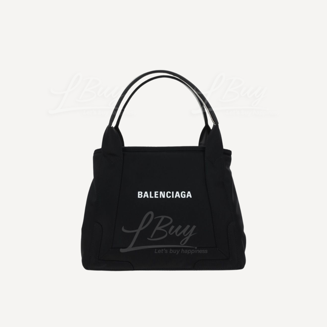 Balenciaga Navy Cabas XS 黑色手挽袋 橙色內格