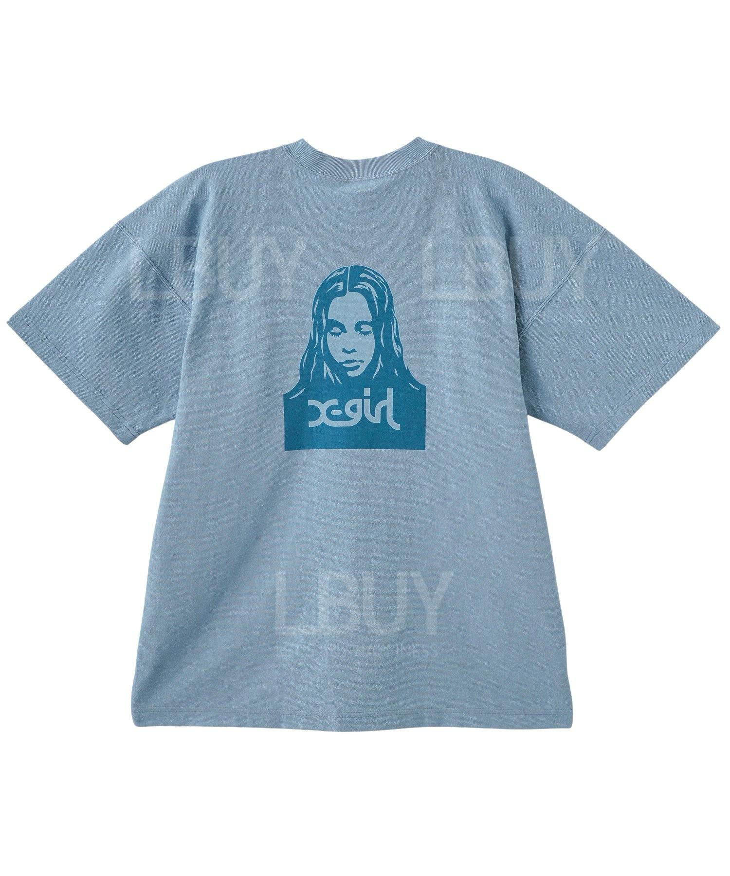 X-Girl x Champion RW R Face S/S Tee Blue
