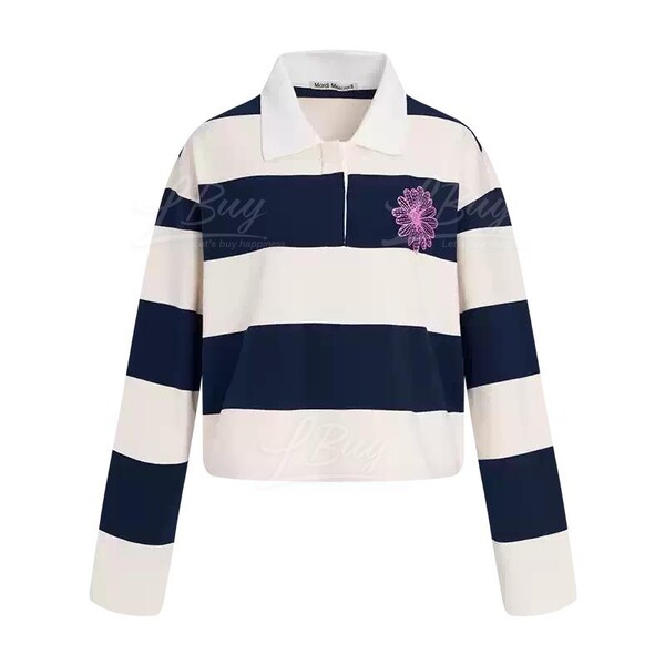 Mardi Mercredi Rugby Shirt Stripe Flower: Playful