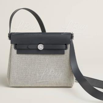 Hermes Herbag Zip 20 Bag 石板灰 银扣