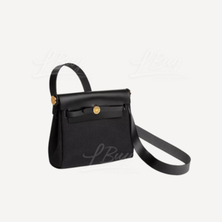 Hermes Herbag Zip 20 Bag 黑色金扣