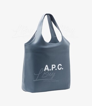 A.P.C. Logo Ninon Tote Bag Dark Blue Large Tote Bag Shoulder Bag