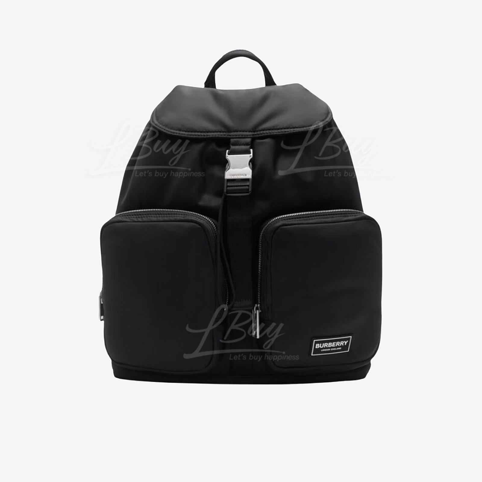 Burberry Black Nylon Flip Backpack 80939601