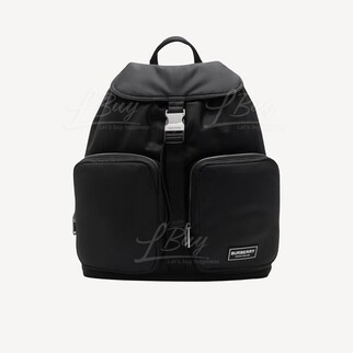 Burberry 黑色尼龍翻蓋背囊 80939601