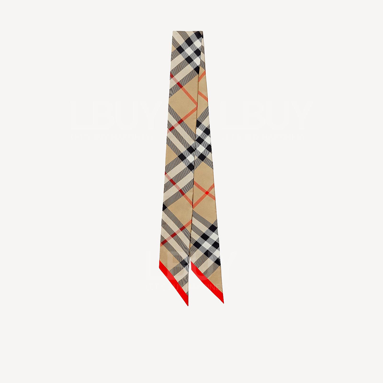 Burberry Logo Plaid Scarf