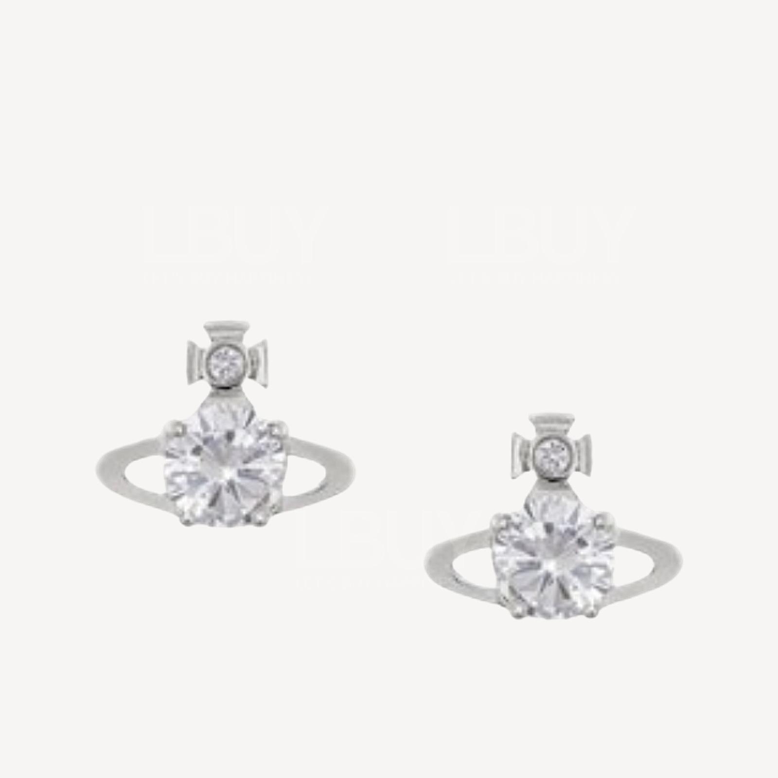 Vivienne Westwood Rina Earrings Platinum and White