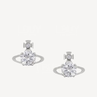 Vivienne Westwood Rina Earrings Platinum and White