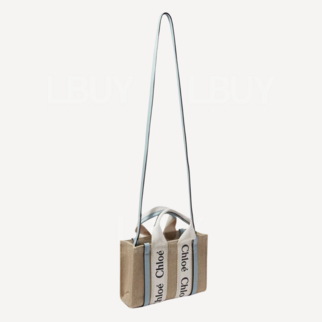 Chloe Mini Woody Tote Bag 水藍色邊 迷你手挽袋