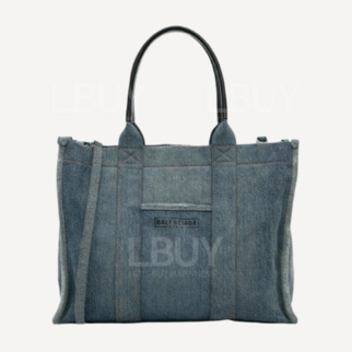 Balenciaga Medium Hardware Tote 牛仔蓝色 Tote Bag