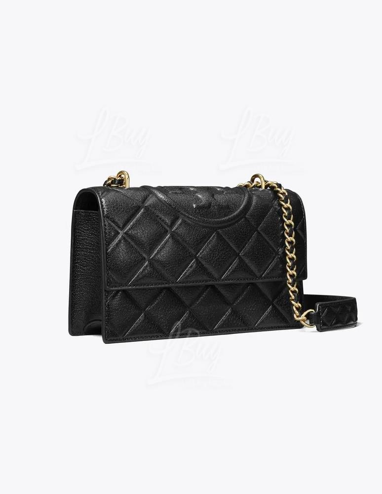 Tory Burch Black Plaid Flap Bag 164800