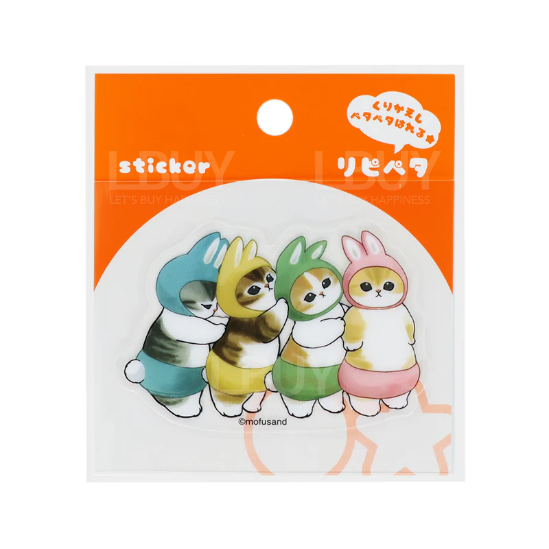 Mofusand 可重用貼紙 - 四隻小兔