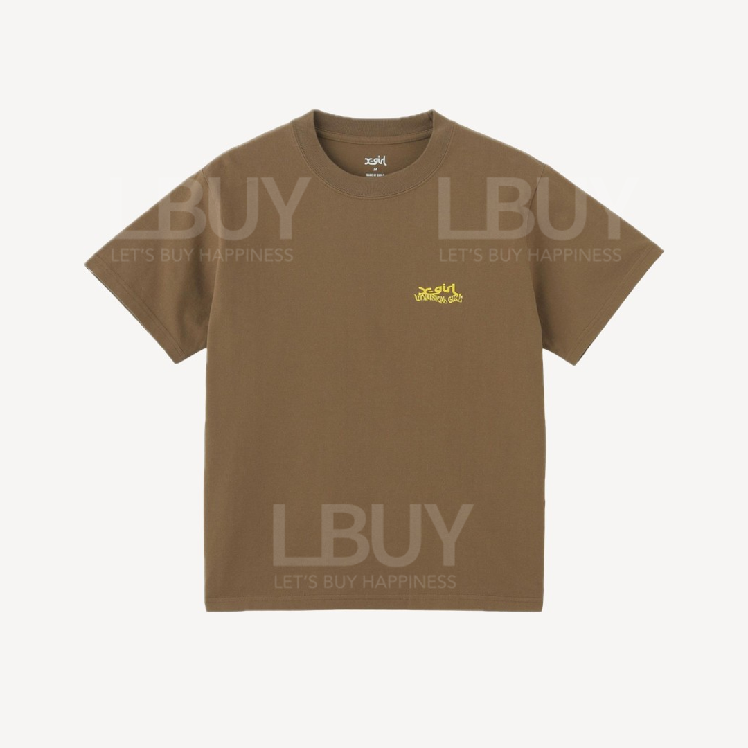 X-Girl Butterfly Sh Logo S/S Tee Brown