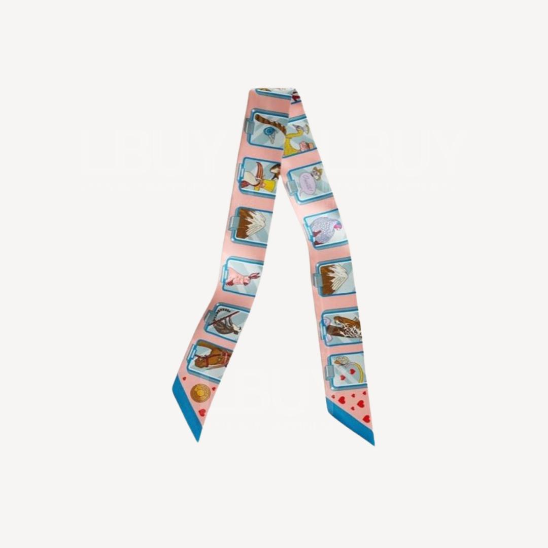 Hermès Story Twilly rose blue