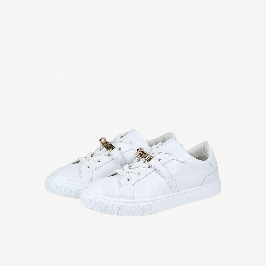Hermes Day Sneaker Kelly 淡金扣