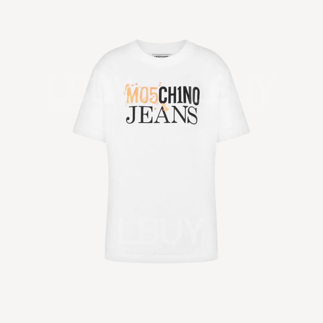 Moschino Jeans New Logo 白色短袖T恤